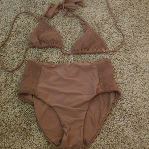 Light Brown Bikini High Waisted Size L